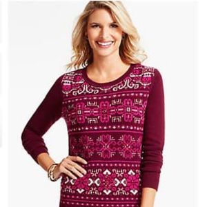 Talbots women holiday sweater size:M Wool Blend. Excellent condition